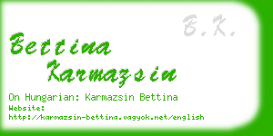 bettina karmazsin business card